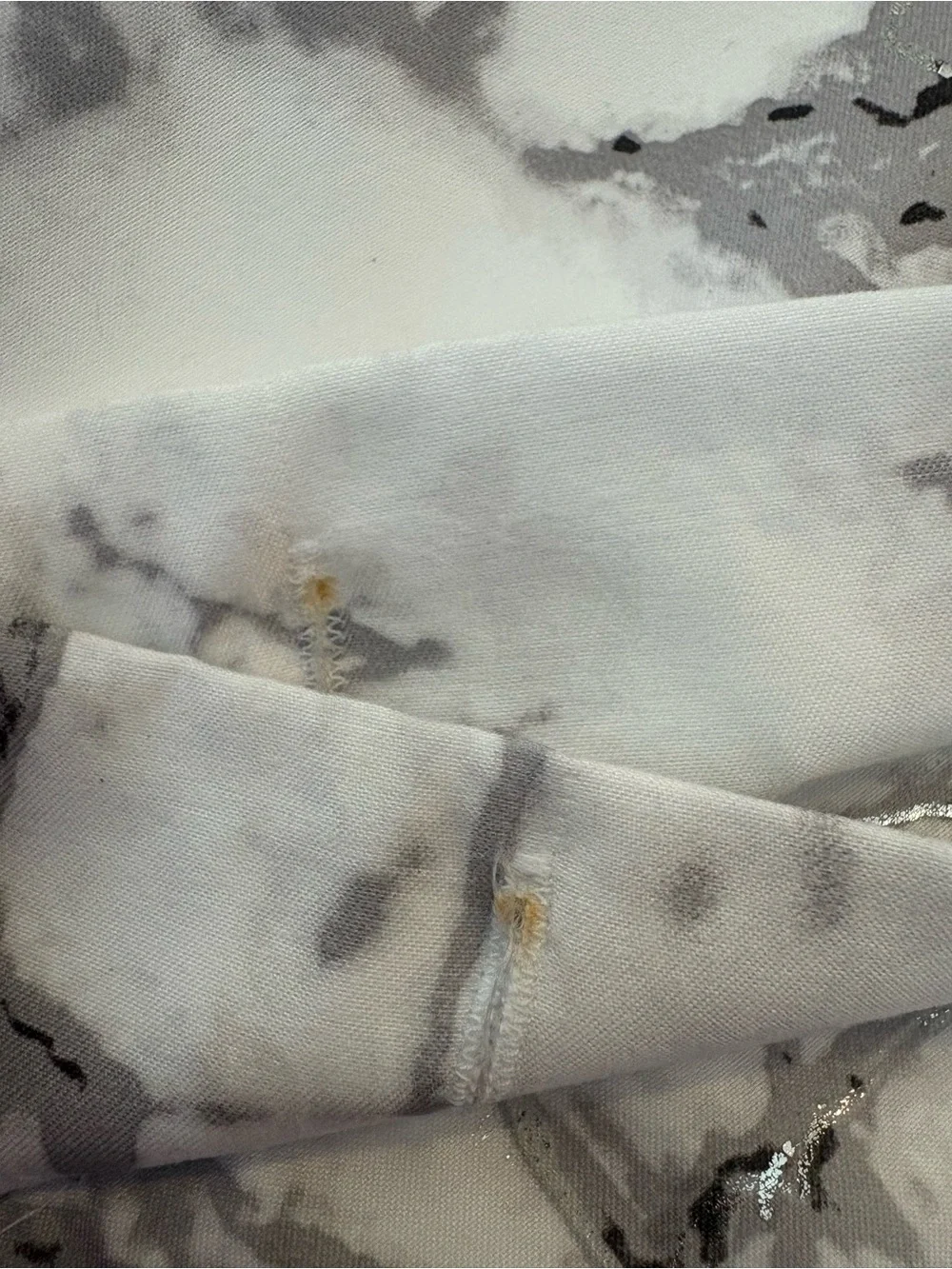 MARBLE White and Gray Marble-Print Shower Curtain